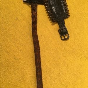 singleton Accessories - Jody Singleton Black leather Belt w/RED ROSE metal singleton Accessories - Jody Singleton Black leather Belt w/RED ROSE metal